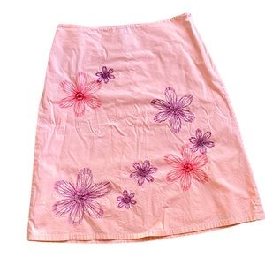 Vintage Embroidered Beaded MIDI Knee Length Skirt